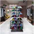 zktoermn 8 Tier Hat Display Stand Metal, Standing Hat Organizer Rack for Baseball Caps/Cowboy Hats/Full Brim Hat Easy Assembly(Black)