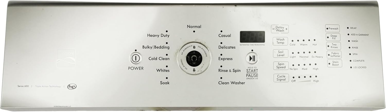 ShopJimmy Whirlpool W10643919 Washer Control Board Overlay