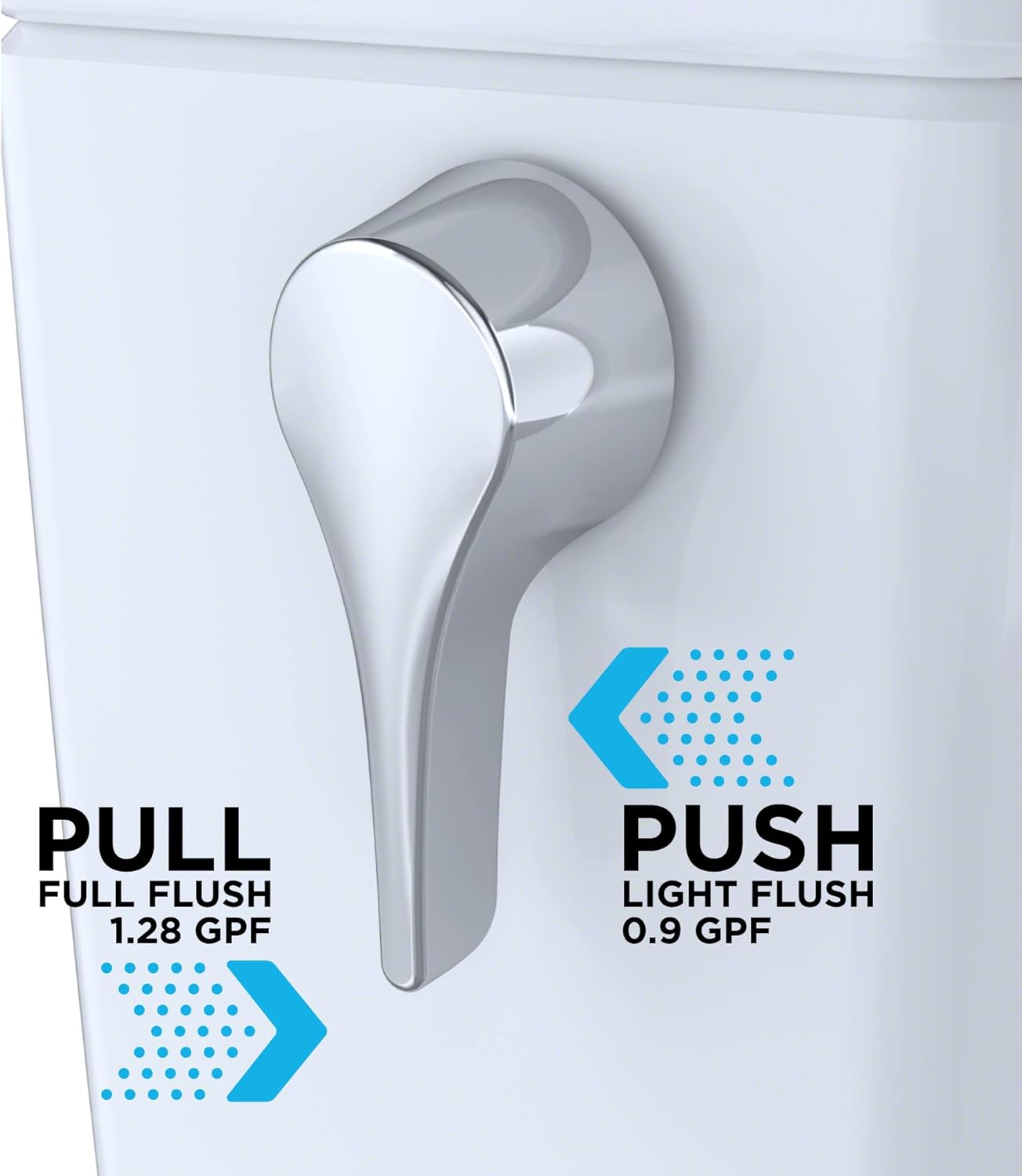 TOTO® Aquia IV® Arc Two-Piece Elongated Dual Flush 1.28 and 0.9 GPF Universal Height Toilet with CEFIONTECT®, WASHLET®+ Ready, Cotton White - MS448124CEMFGN#01
