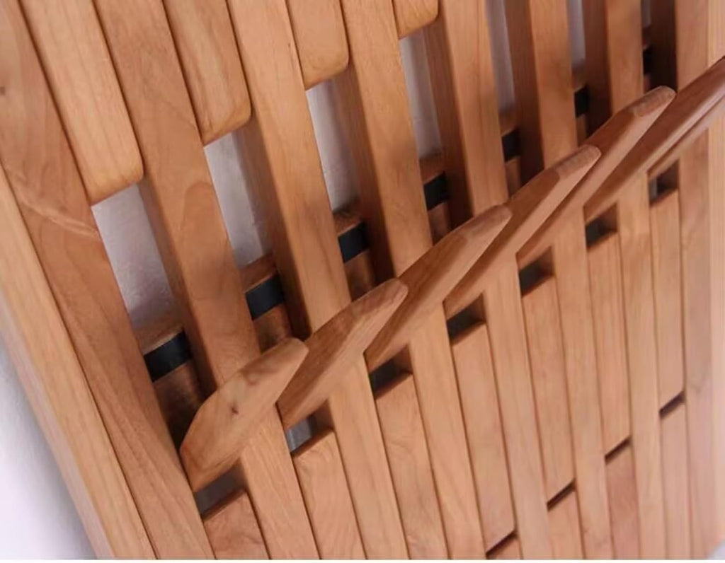 Clothes Hanger Coat Rack Wall Mounted Coat RackHooks Piano Key Hangers Natural Solid Wood Hangers Non-Woven Fabric Clothes Hangers, Flip-Down Unique Modern Hooks For Coats Bag Hat Umbrella(Walnut Wood