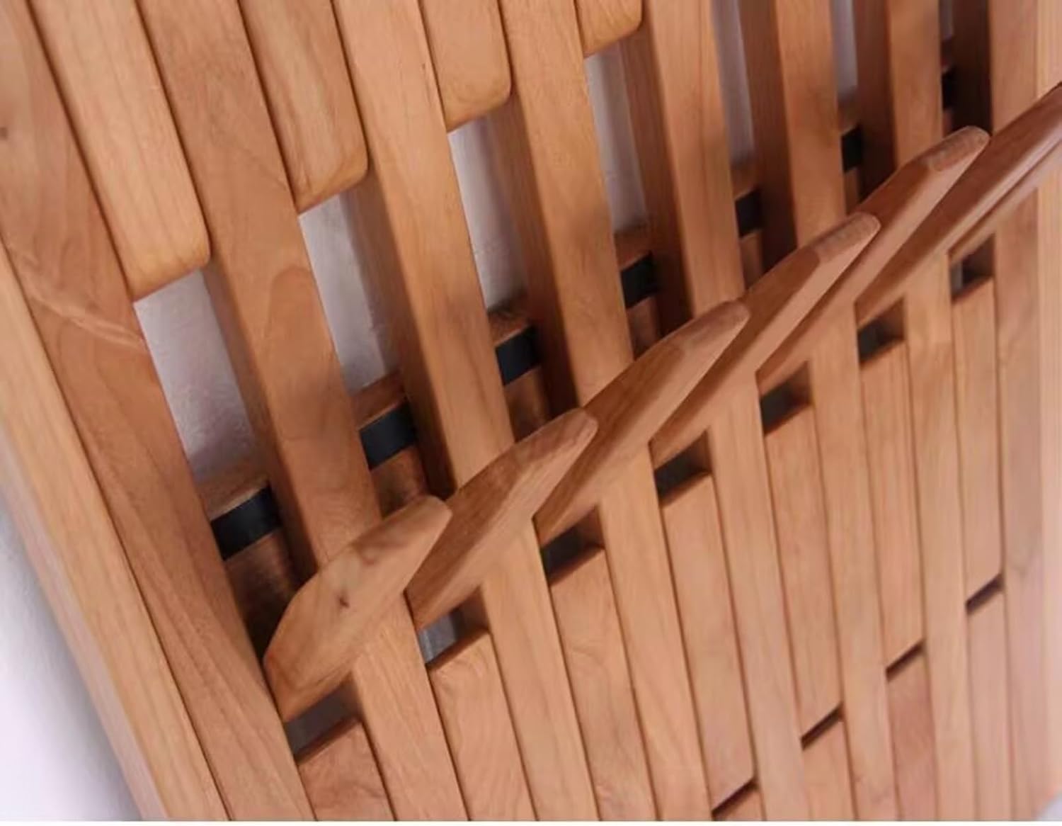 Clothes Hanger Coat Rack Wall Mounted Coat RackHooks Piano Key Hangers Natural Solid Wood Hangers Non-Woven Fabric Clothes Hangers, Flip-Down Unique Modern Hooks For Coats Bag Hat Umbrella(Walnut Wood