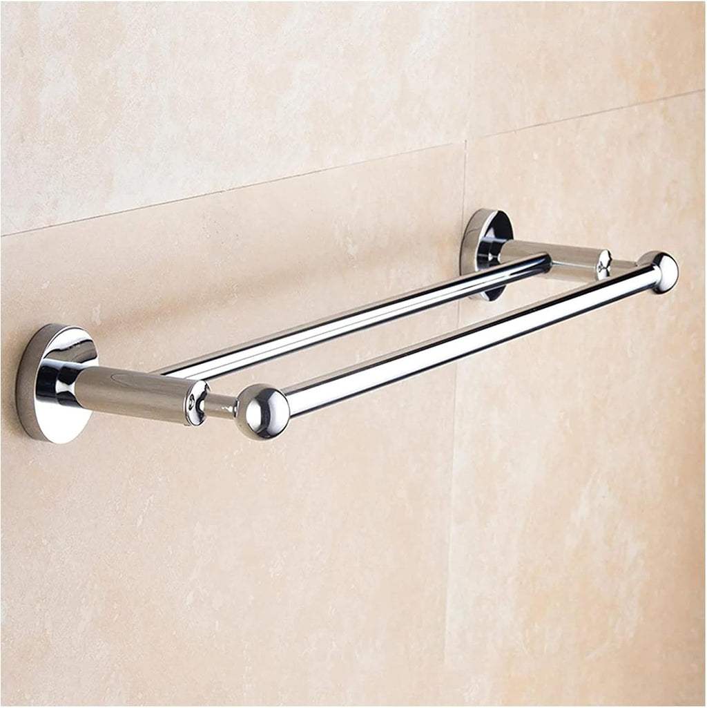 Towel Rails Towel Rails Wall Mounted Bath Towel Rack Wall Mounted Towel Rail Double Towel Bar Rod Stainless Steel Brushed Finish (Size : 30cm)