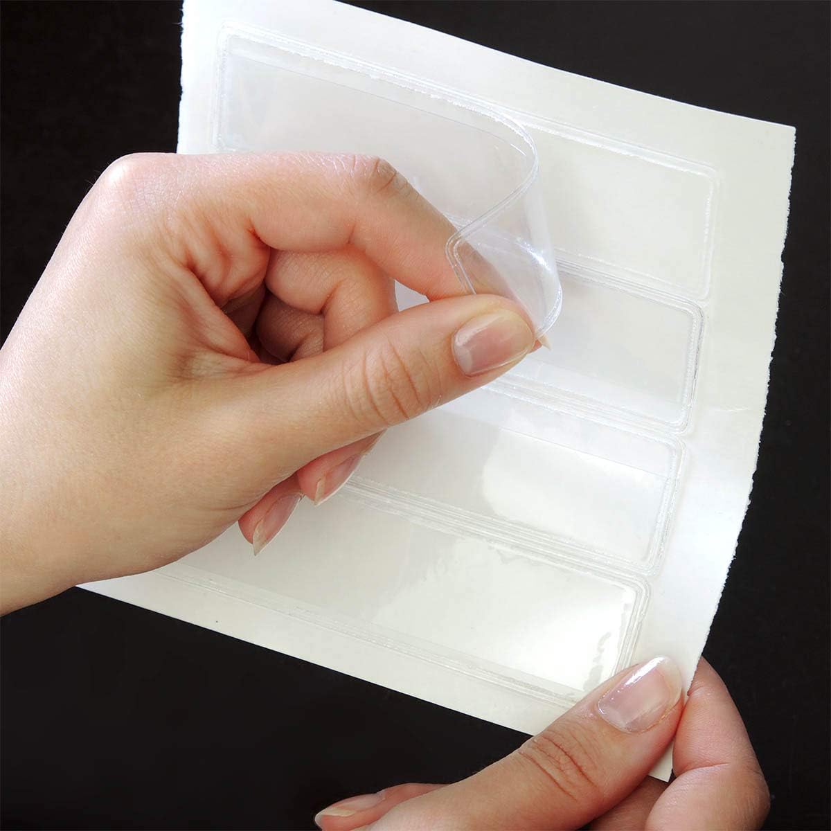 StoreSMART - Peel & Stick 1' x 4' Shelf Tag/Label Holders - 500-Pack - Open Long Side - SPCSTB2432L-500