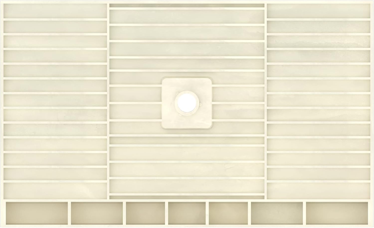 Tile Redi P3042C-PVC Shower Pan with Center Drain- Single Curb Shower Base, 2' PVC Drain, and Plate Included, 42' Width x 30' Depth