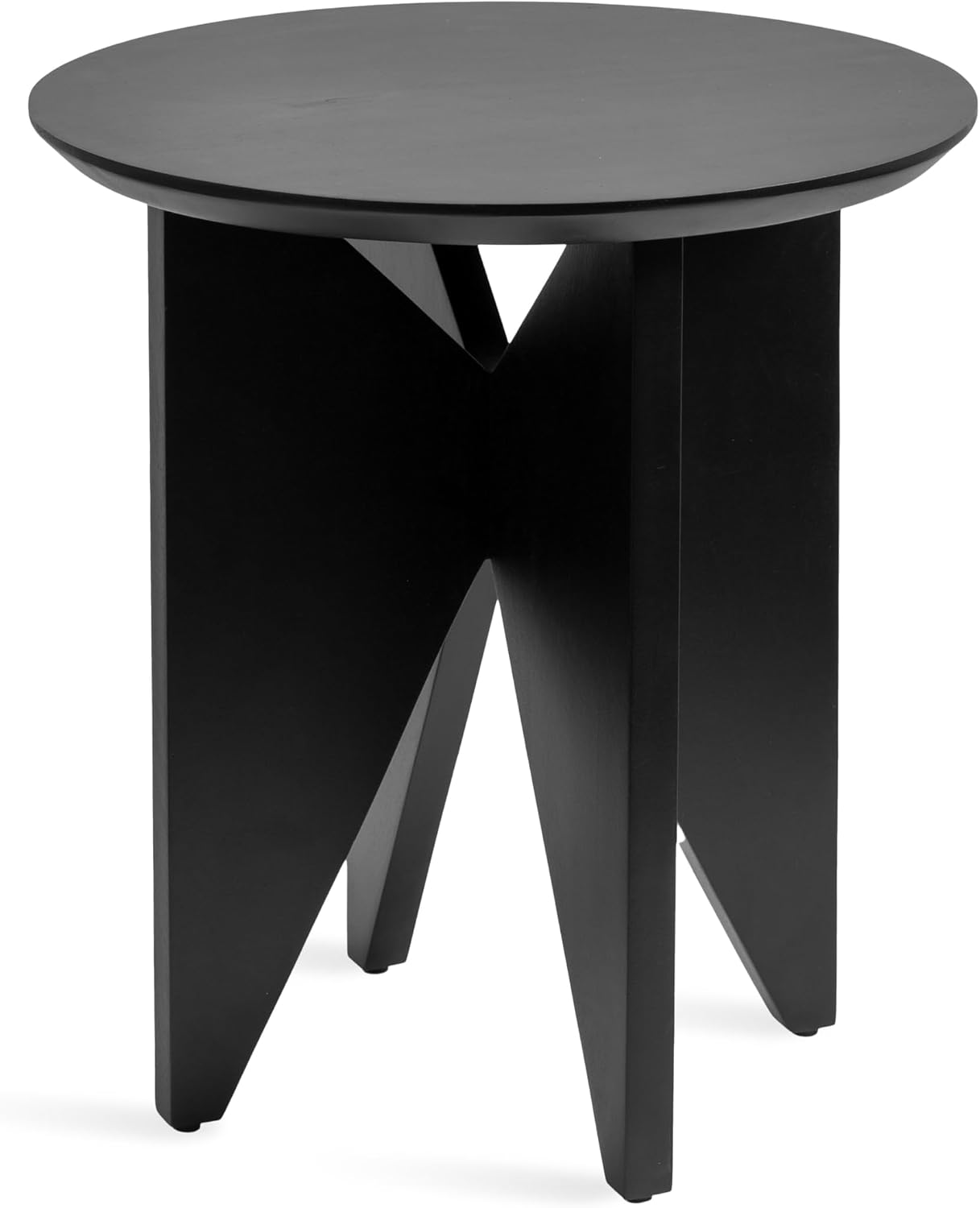 Kate and Laurel Faiza Modern Wooden Round Side Table, 18 x 18 x 20, Black, Transitional Wood End Table for Use as Bedroom Nightstand or Living Room Accent Table