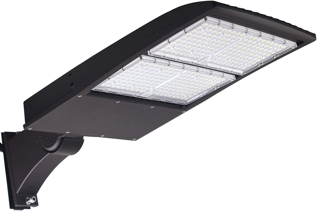 200W LED Parking Lot Light, 28000LM Dimmable LED Pole Light, Surge Protector, 600W MH Equivalent, 5000K, UL Listed, Direct Pole Arm Mount, 100-277V Street Area Light