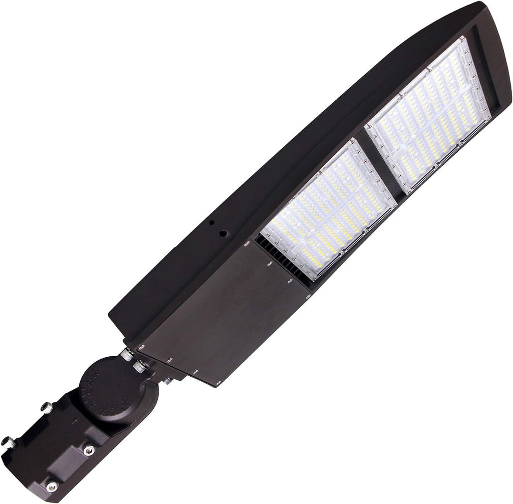 300W LED Parking Lot Light, 42,000 Lumens Shoebox Area Light 5000K, Slip Fitter Mount, Surge Protection, Replaces 1000W MH/HPS, 100-277V, UL Listed