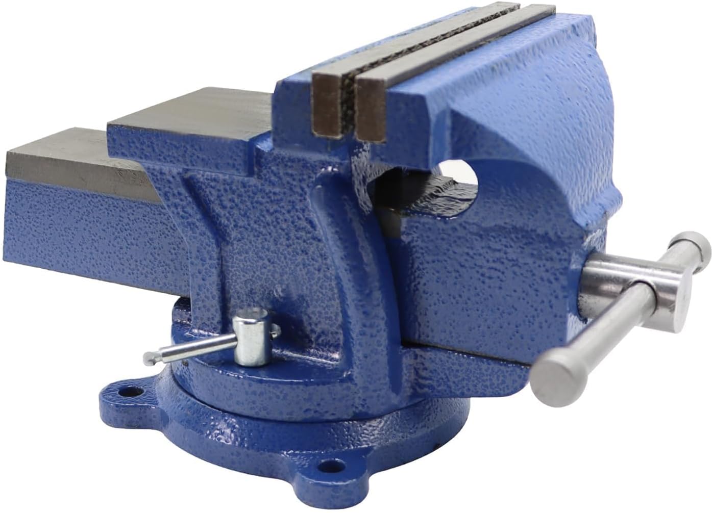 Nakkaa 10' Heavy Duty Bench Vise Cast Iron Vise with 360° Flexible Swivel Locking Base Home Work 10 Inch Swivel Bench Vice with Anvil