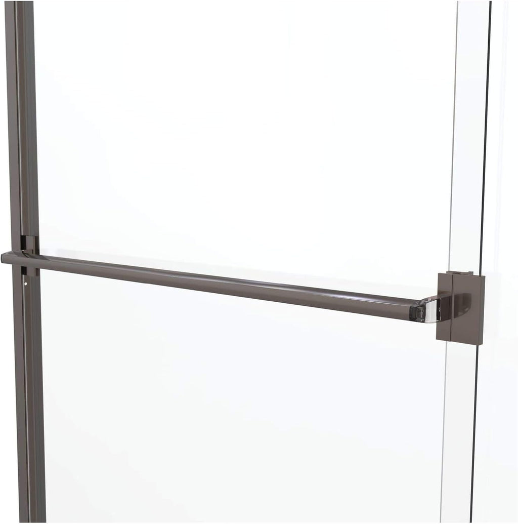 Basco Classic Sliding Shower Door, Fits 56-60 inch opening, AquaGlideXP Clear Glass, Silver Finish