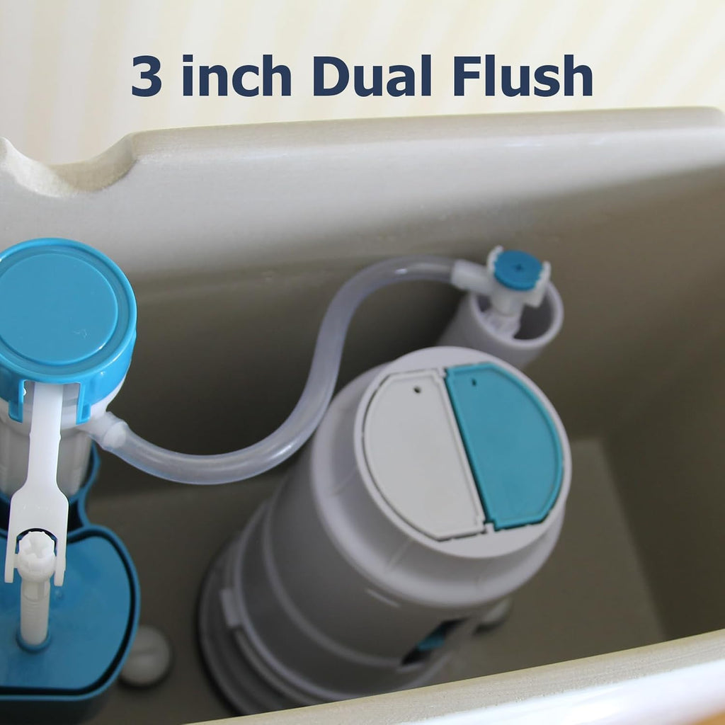 WinZo WZ5088DS 10' Rough-in Toilet Two Piece 20-inch Extra Tall Dual Flush Elongated for Seniors Elderly Tall Disabled Person,White
