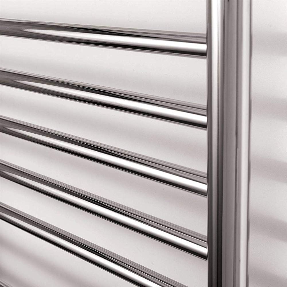 Simplicity Bath Towel Shelf Heated Towel Warmer Rack Chrome Drying Rack 8 Bars Bathroom Wall Mounted Towel Shelf Holder 150 w,