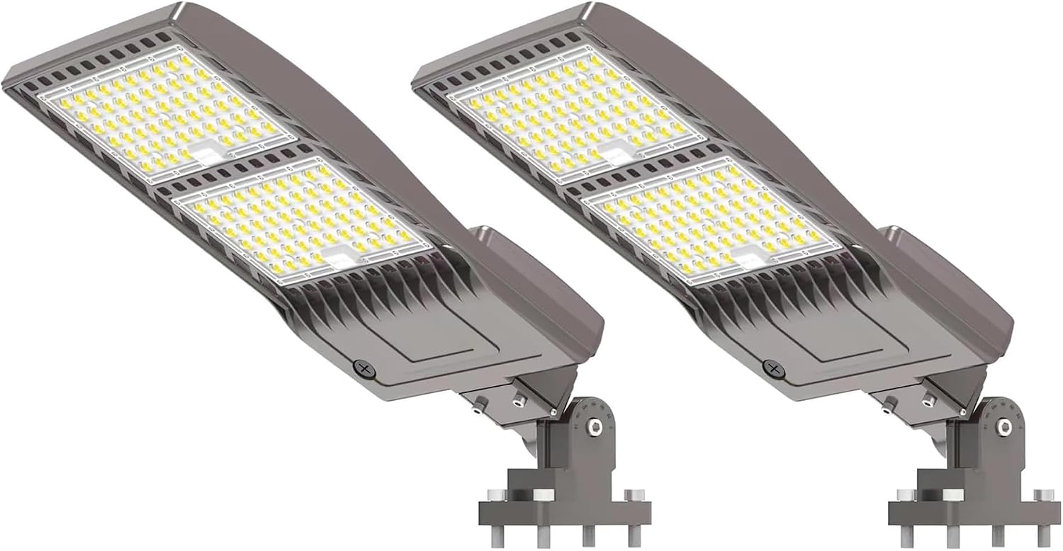 BBESTLED 2Pack 400W LED Parking Lot Light 56000 Lumen, UL Parking lot Flood Lights Arm Mount, Street Area Pole Light IP65 5000K Waterproof 100-277VAC Input, LED Stadium Outdoor
