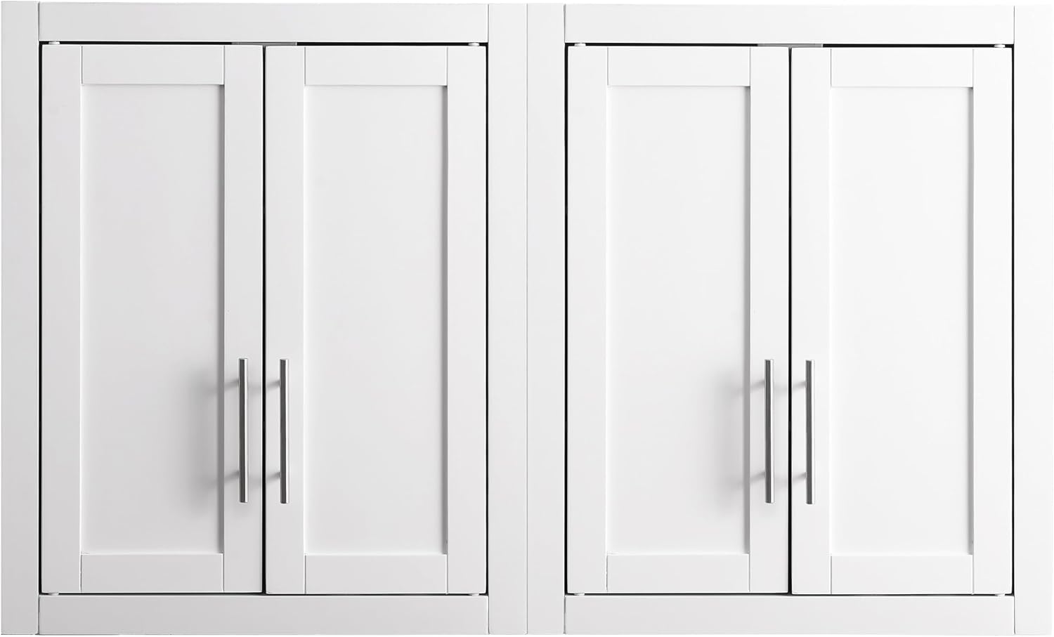 Crosley Furniture Savannah 2-Piece Wall Storage Cabinet, Cabinets for Laundry, Bathroom, Kitchen, White