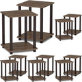 Furinno Simplistic Set of 2 End Table, Walnut/Brown (Pack of 5)