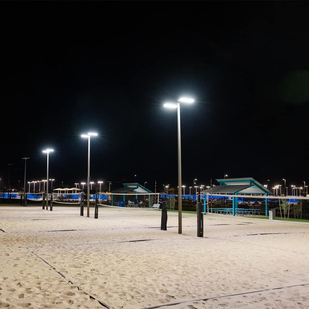 LED Parking Lot Lighting 150w - 19,500 Lumen - 130 Lumen to Watt - 5000K Bright White - Dimmable Outdoor Large Area Light - LED Shoebox Lights – Arm Mount for Square Pole – ETL & DLC Listed