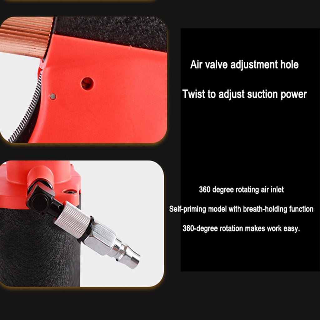 JOSBY Pneumatic Pop Rivet Gun Kit, Heavy Duty Air Hydraulic Rivet Gun, 20MM Working Stroke& 2800KGS Pulling Force, Professional Riveting Machine, Hand Tool Set, for Mechanical Industry