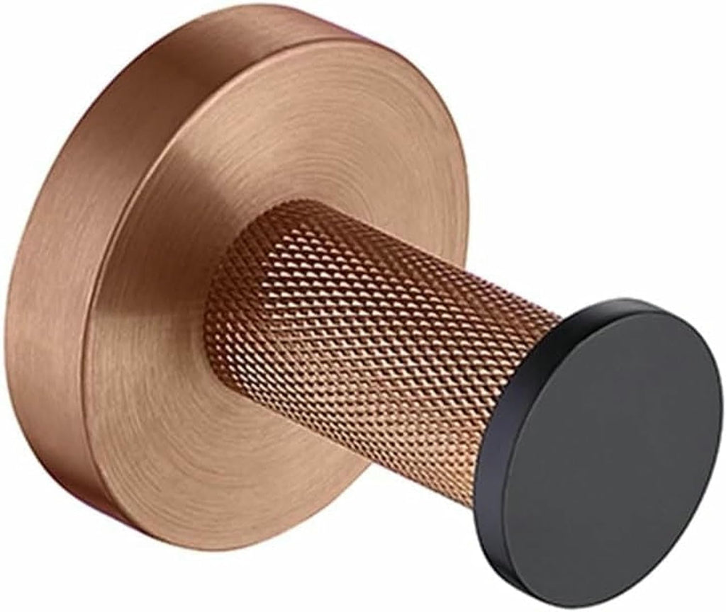 4 PCS Rose Gold Black Single Bar Towel Rack Towel Ring Bath Towel Coat Hook Toilet Paper Holder Bathroom Accessories