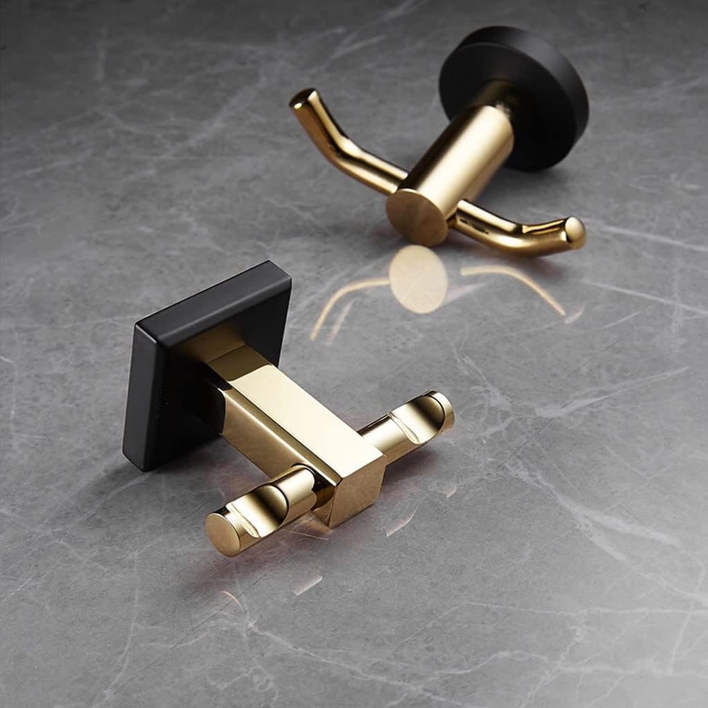 Brass Towel Rack Shelf Bathroom Bathroom Hardware Hanging Bathroom Towel Rack Black Gold Towel Bar Strong Bearing Capacity