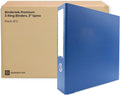 Bindertek 3-Ring Premium Binder, Pack of 5 - Navy, 3' Spine Width, 525 Sheet Capacity, 2' D-Rings, Linen-Textured Covers, Steel Reinforced Edges, Spine Label Included