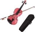 TSTS 4/4 Full Size Acoustic Violin Fiddle Black with Case Bow Basswood Wood Stringed Musical Instruments Adults Violins (Color : 01)