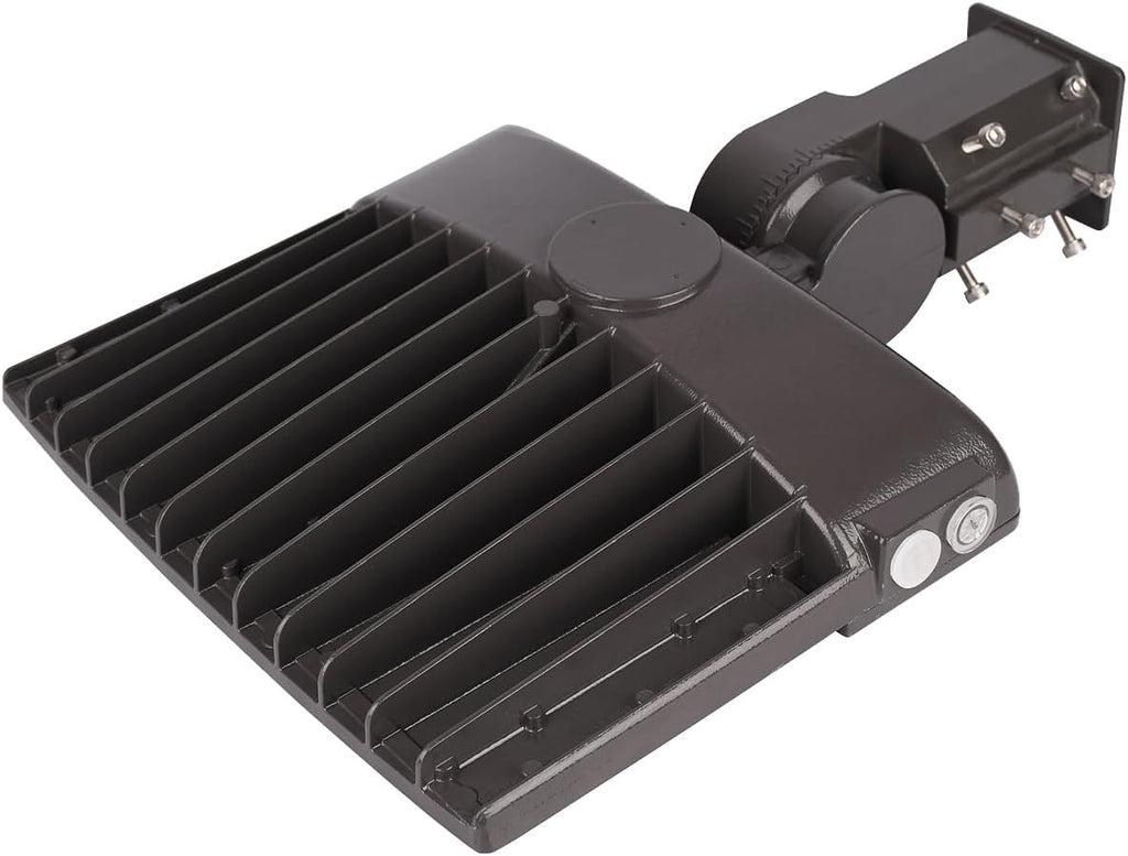 100W 120W 150W Power Switchable LED Parking Lot Light 3000K 4000K 5000K CCT Selectable Outdoor Commercial Street Area Lighting Fixtures Type 3 Bronze 100-277V (AM Slip Fitter Bracket)