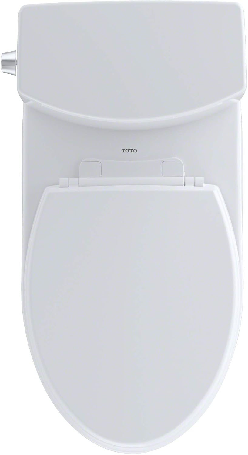 TOTO Drake II 1G Two-Piece Elongated 1.0 GPF Universal Height Toilet with CEFIONTECT, Cotton White - CST454CUFG#01