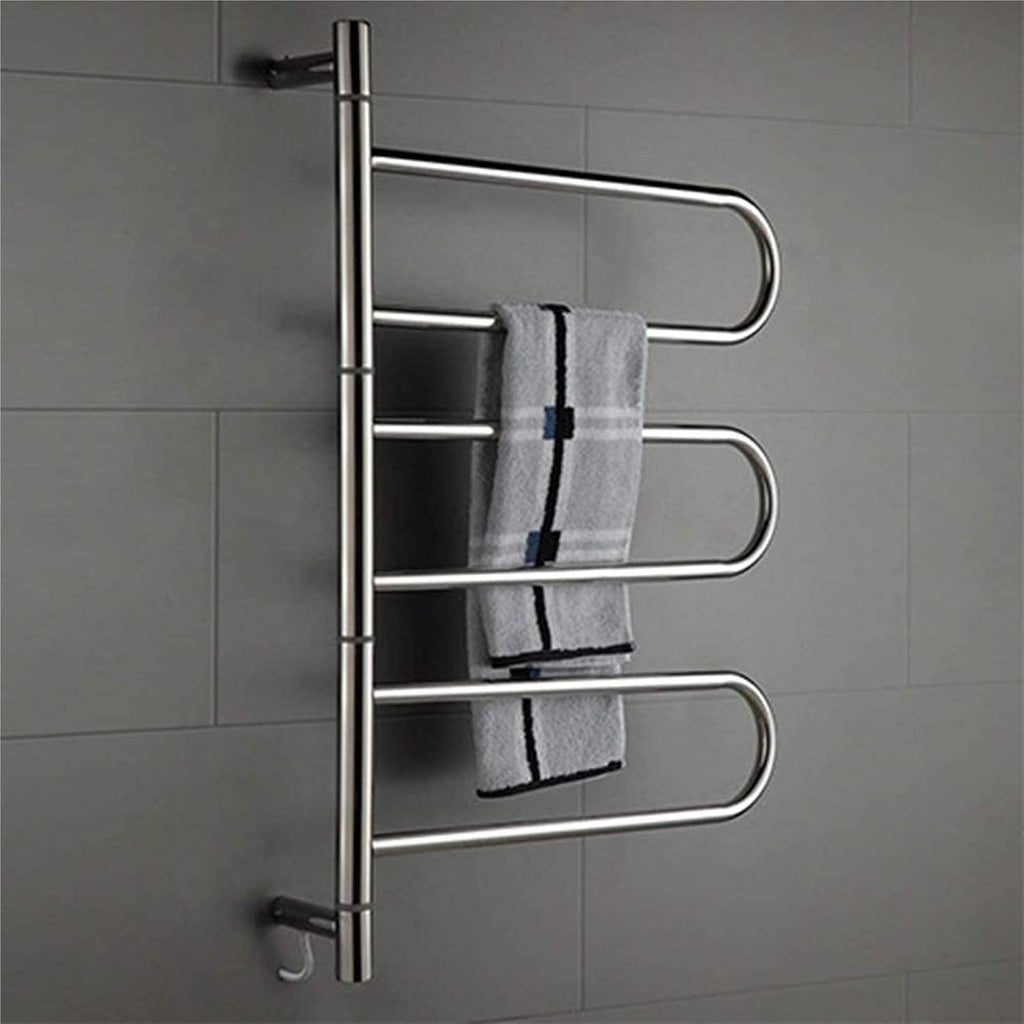 Towel Warmer Heated Towel Rail Rails Electric Rack for Bathroom, Heater, Wall Mounted, Let Towels are No Longer Cold, Brushed Nickel