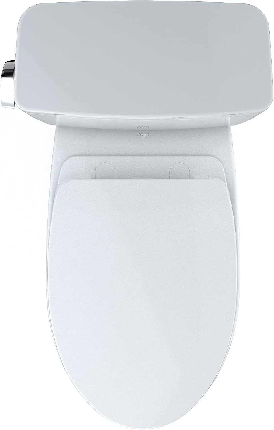 TOTO Drake Two-Piece Elongated 1.6 GPF Universal Height TORNADO FLUSH Toilet with 10 Inch Rough-In, CEFIONTECT, and SoftClose Seat, WASHLET+ Ready, Cotton White - MS776124CSFG.10#01
