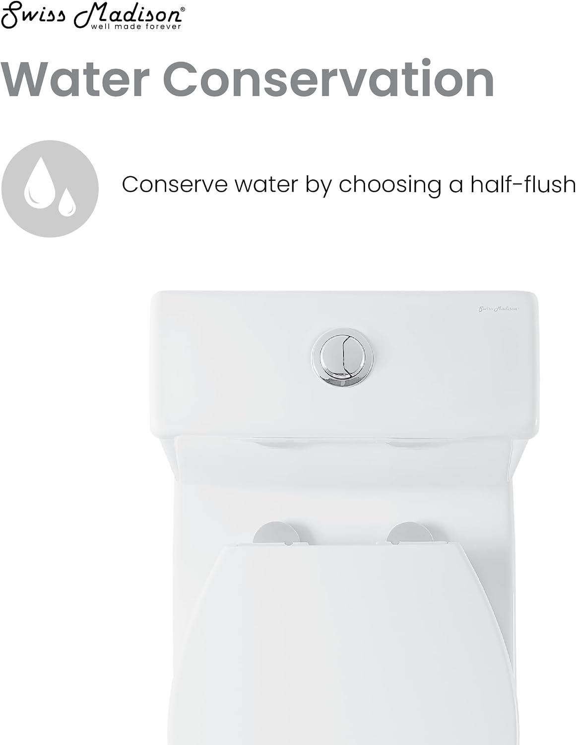 Swiss Madison SM-2T257 Sublime II Compact Two Piece Toilet