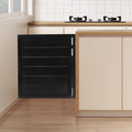 Swinging Cafe Door,Pine Wood Saloon Door Includes Hinges, Single Half Doors for Kitchen Shop Entrance Partition Pub(Black,31.5x35.4in)