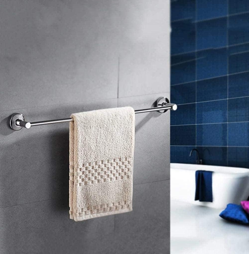 Towel Bar 304 Stainless Steel Towel Rack Bathroom Towel Bar Single Rod Free Punch Pendant Tower Hanger Long 30-120cm (Size : 50cm) (90cm) Small Gift