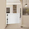 Swinging Doors Cafe Doors with 3 Hinges,Wood Swing Door Interior Saloon Half Partition Door for House Kitchen Shop Entrance Pub Porch(35.4 * 23.6in-White)