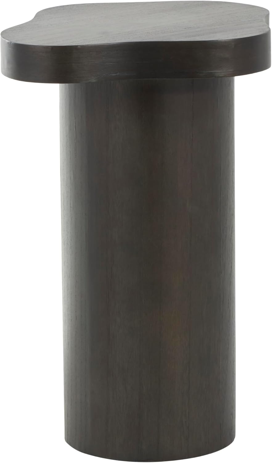 Deco 79 Wood Side End Accent Table Pedestal End Table with Rounded Square Top, Side Table 15' x 15' x 23', Black