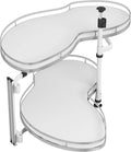 VADANIA Left Swing Pull Out Organizer for 36' Blind Corner Kitchen Cabinet, 2 Tiers Swing Tray, Soft Close, Left Handed Open