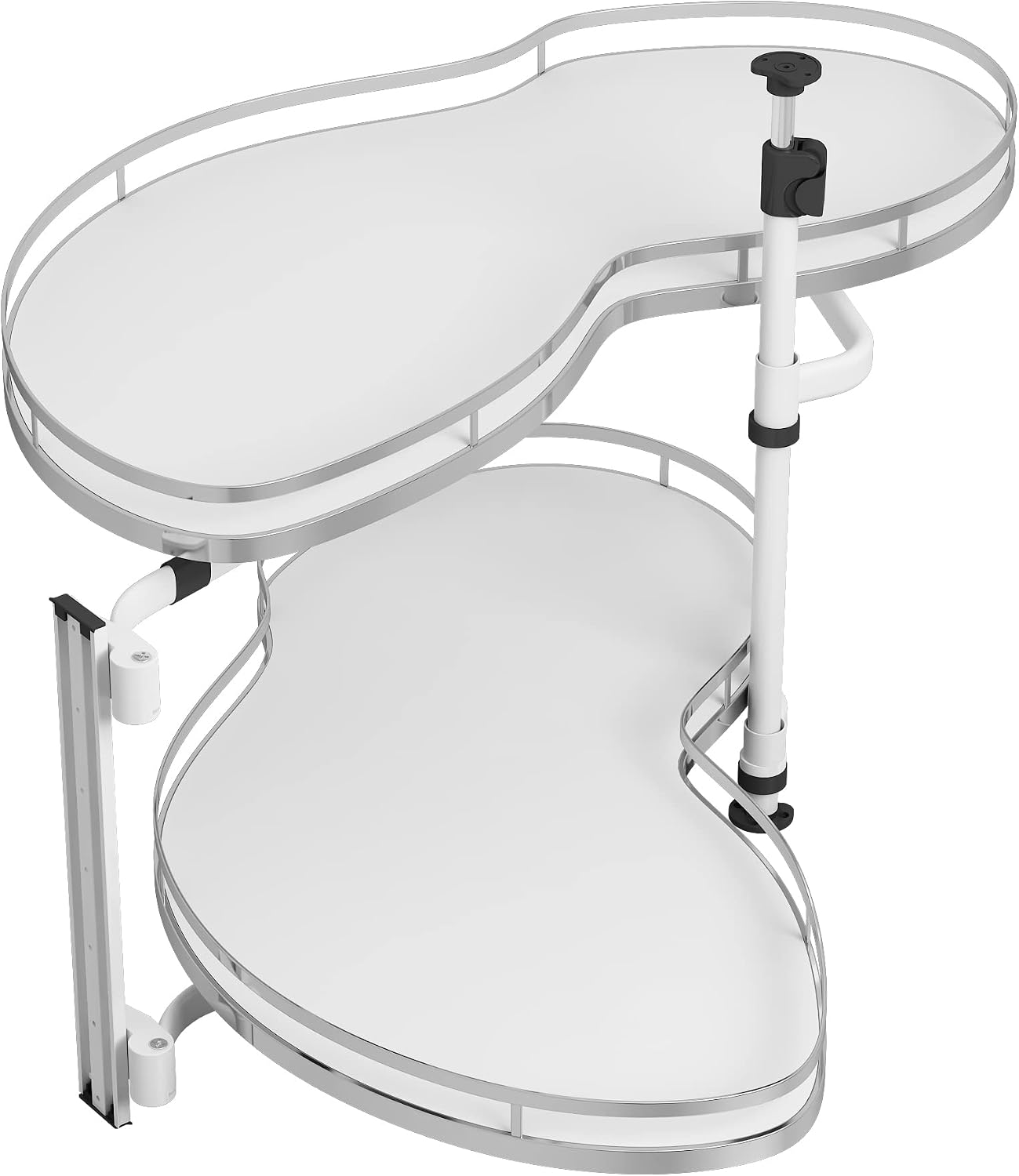 VADANIA Left Swing Pull Out Organizer for 36' Blind Corner Kitchen Cabinet, 2 Tiers Swing Tray, Soft Close, Left Handed Open