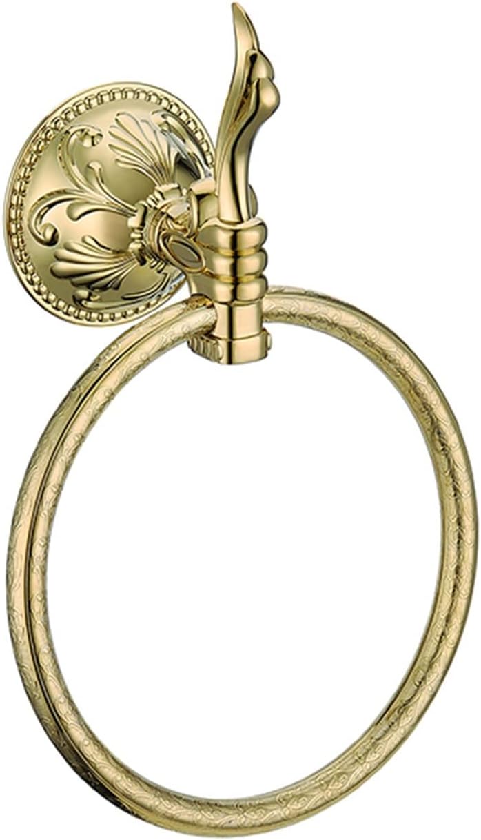 KETTEL Luxury Gold Bathroom Accessories ，Antique Bathroom Shelves Accessories ，Towel Bar Accessories,Bathroom Hardware (Color : Single Towel Bar)
