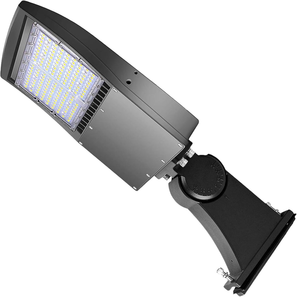 480V 150W LED Parking Lot Light, 5000K 21000LM LED Shoebox Area Light (500W HID/HPS Equiv.) with Direct Arm Mount, Dimmable Commercial Street Lighting with 20KV Surge Protection, UL Listed