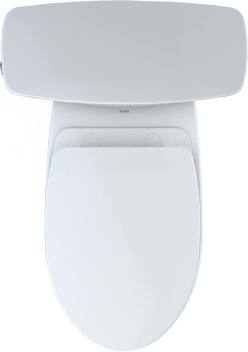 TOTO Drake Transitional Two-Piece Elongated 1.28 GPF Universal Height TORNADO FLUSH Toilet with 10 Inch Rough-In, CEFIONTECT, and SoftClose Seat, WASHLET+ Ready, Cotton White - MS786124CEFG.10#01
