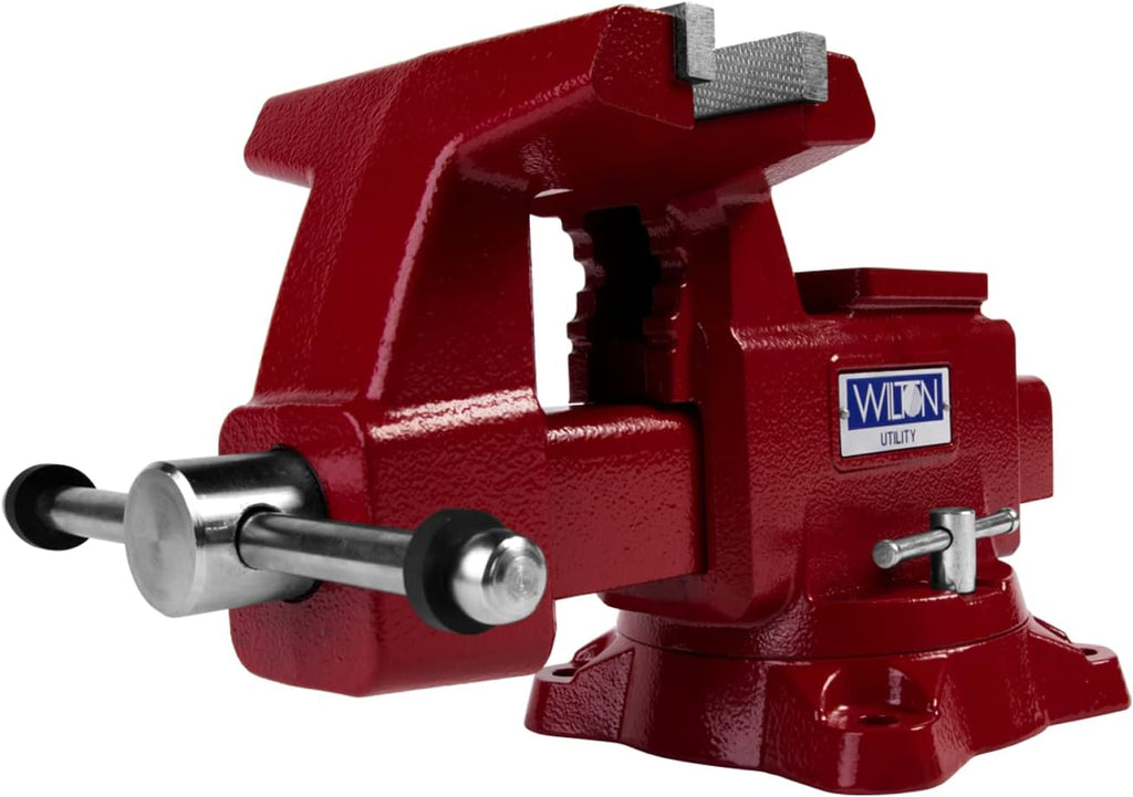 Wilton Utility Bench Vise, 6-1/2' Jaw Width, 6' Jaw Opening, 4' Throat (Model 676U)