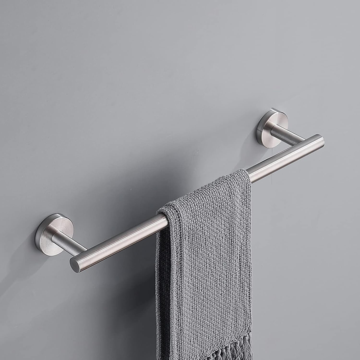 Bath Single Towel Bar Rail Wall Mounted Stainless Steel Brushed Finish Towel Holder for Bathroom & Kitchen(Black+Gold,40cm)