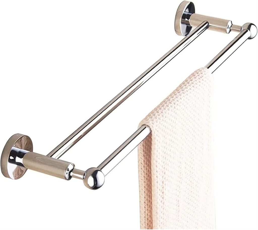 Towel Rails Towel Rails Wall Mounted Bath Towel Rack Wall Mounted Towel Rail Double Towel Bar Rod Stainless Steel Brushed Finish (Size : 30cm)