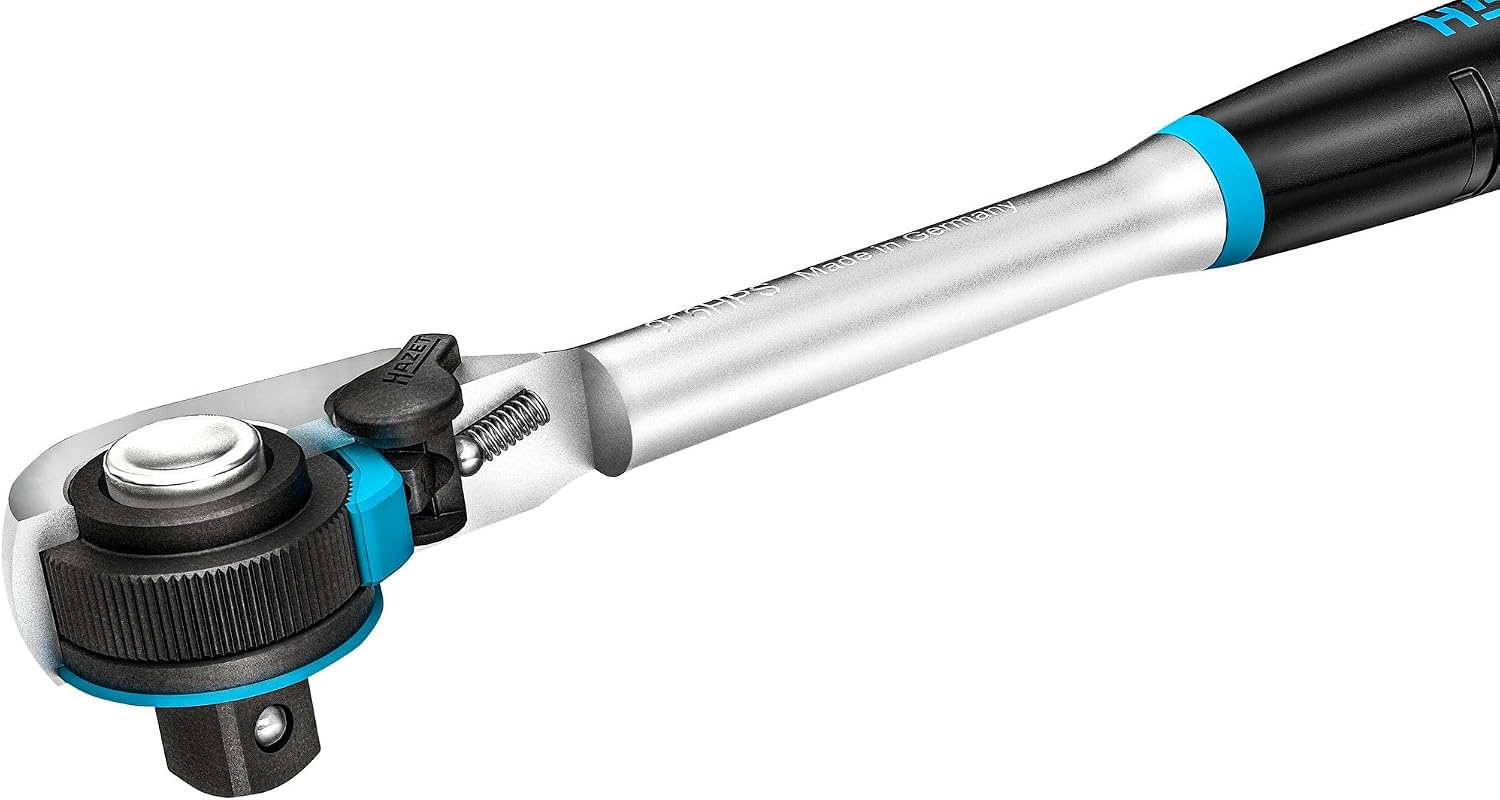 HAZET Hiper Fine-Tooth Reversible Ratchet 916HPS I Output: 1/2 Inch (12.5 Mm) Square I 10.83 Inches I With Reversible Lever and Ratchet Function