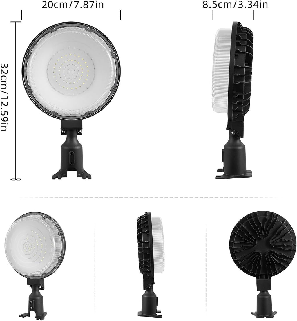 Sararoom 5Pack 300W LED Barn Light, 30000LM 6500K Cold White Dusk to Dawn Outdoor Lighting with Photocell, 120° Lighting Angle IP66 Waterproof Area Street Light for Entrance Courtyard Warehouse