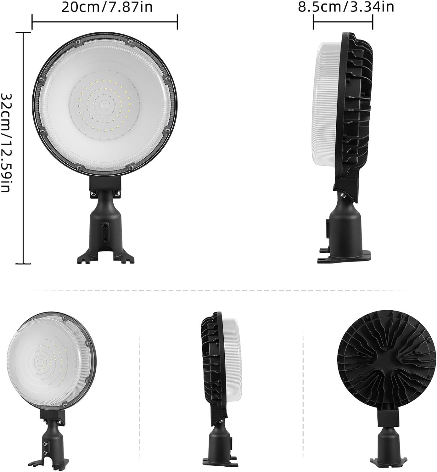 Sararoom 5Pack 300W LED Barn Light, 30000LM 6500K Cold White Dusk to Dawn Outdoor Lighting with Photocell, 120° Lighting Angle IP66 Waterproof Area Street Light for Entrance Courtyard Warehouse
