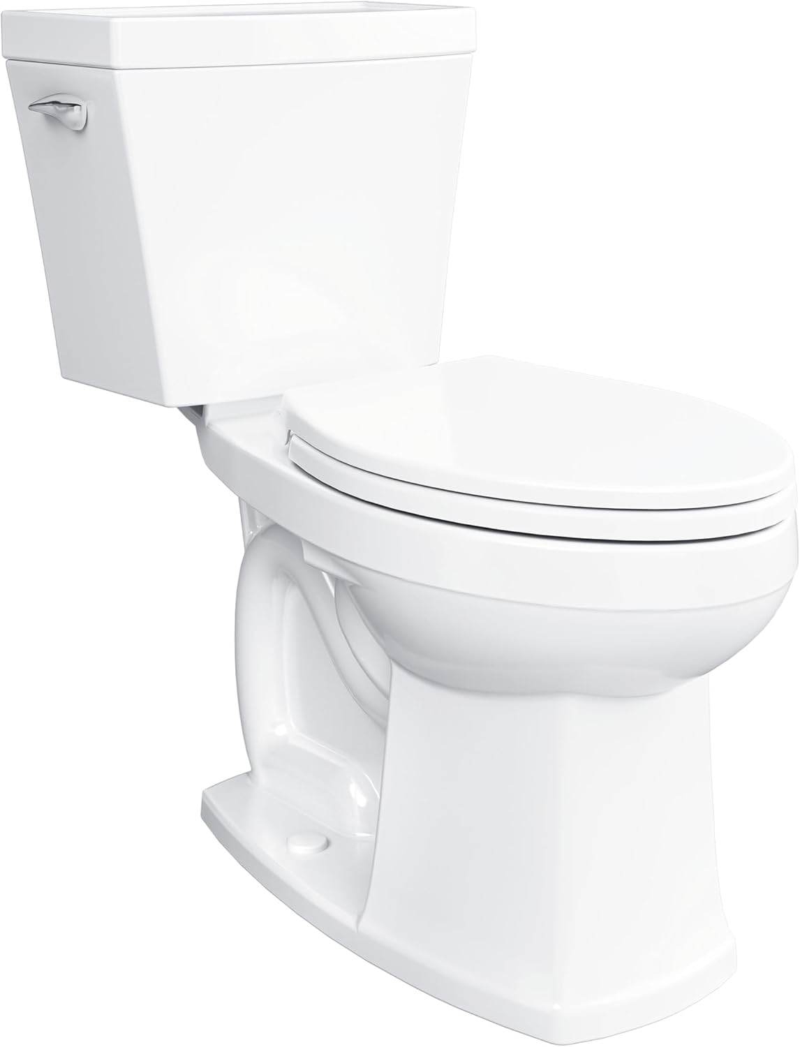 Gerber Avalanche Select 1.28 GPF Two-Piece Toilet with QuietClean Flush & KeepClean Surface, ADA Chair Height, 12-in Rough-In, Soft-Close Seat & Install Kit with Wax Ring, White, GRS48211E