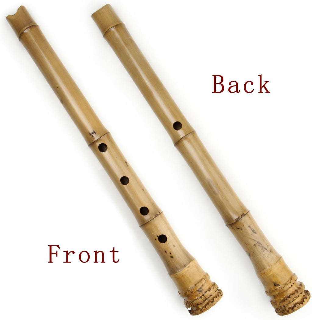 Traditional Musical Instrument D Key 5 Holes Japan Style Shakuhachi D/E Key Musical Instruments Bamboo Flute With Root Woodwind Instrument (1.6 E Key)