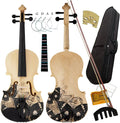 Aliyes Distinctive Artistic Violin Set Designed for Beginners/Students/adults with Hard Case,Bow,Extra Strings (4/4/Full-size)