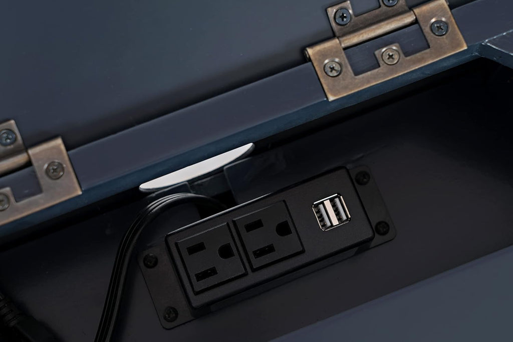 Jofran Craftsman End USB Charging Station Table, 16' Wx22 Dx25 H, Navy