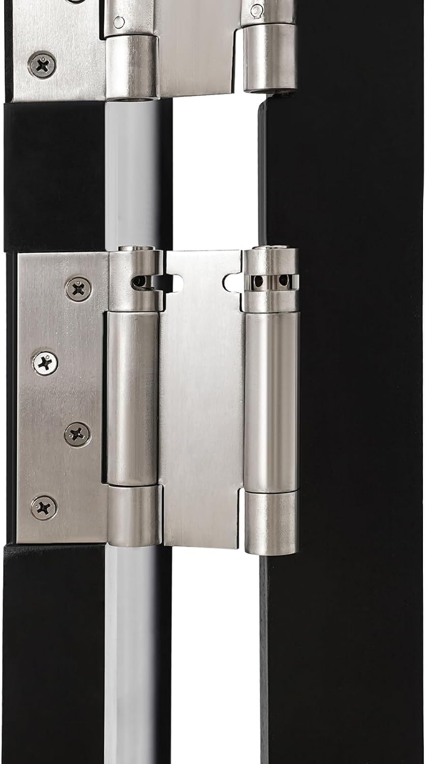 Swinging Doors Cafe Doors with 3 Hinges,Wood Swing Door Interior Saloon Half Partition Door for House Kitchen Shop Entrance Pub Porch(23.6x35.4in-Black)