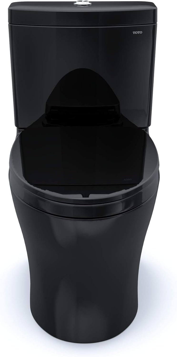 TOTO® Aquia® IV Two-Piece Elongated Dual Flush 1.28 and 0.9 GPF Universal Height Toilet, WASHLET®+ Ready, Ebony - MS446124CEMFN#51